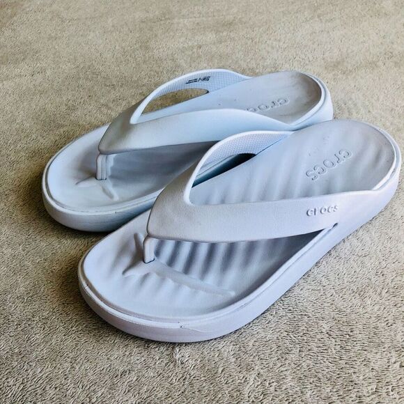 CROCS Shoes - Crocs Women’s White Getaway Strappy Sandal Flip Flops